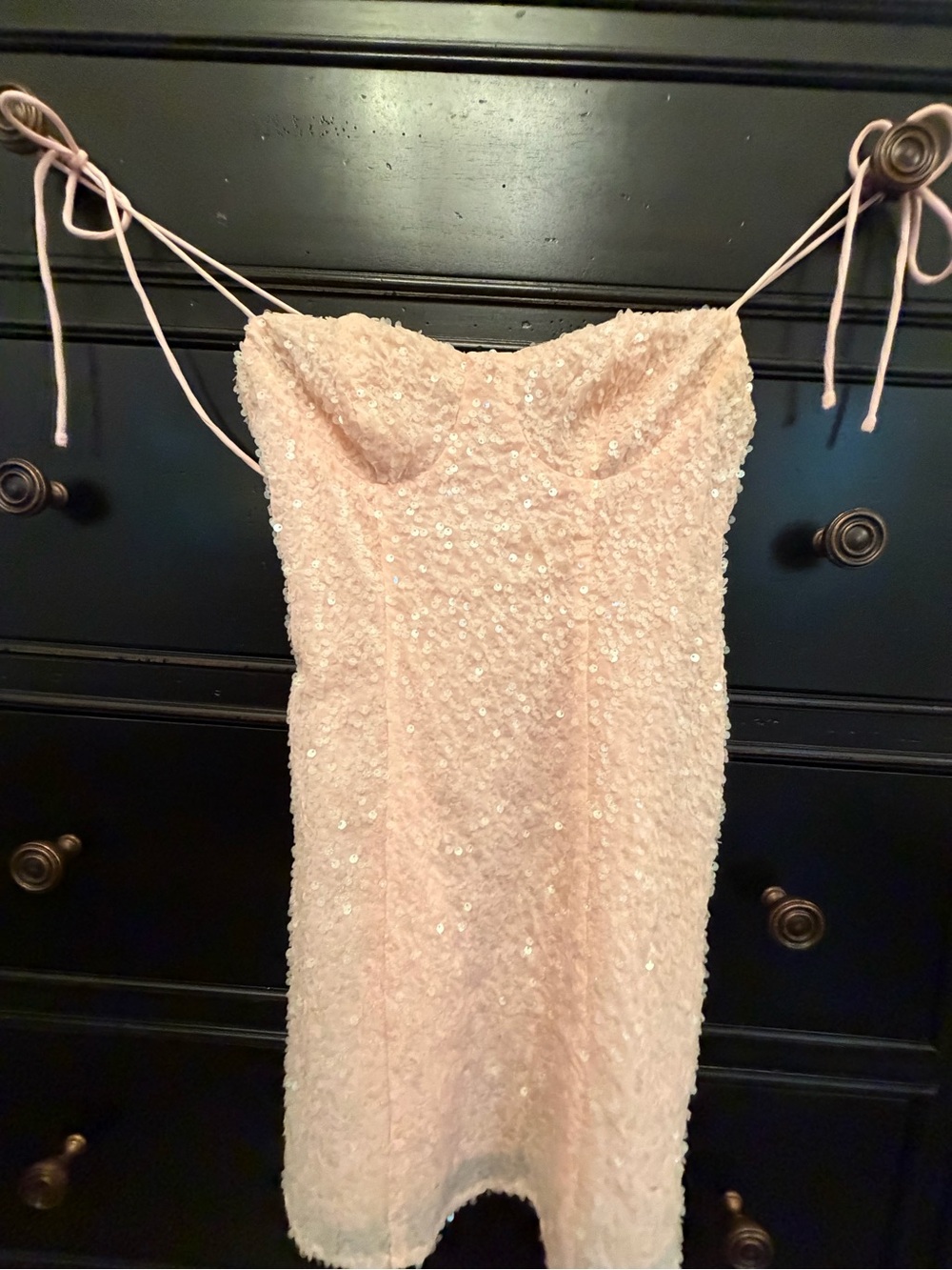 Beginning Boutique Blush Pink Sequin Mini Dress